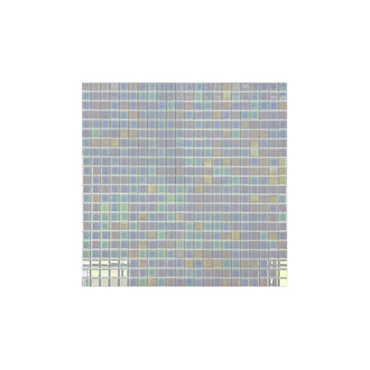 Smoke Blue & White Iridescent Mixed Crystal Glass Mosaic -Swimming Pool Tile