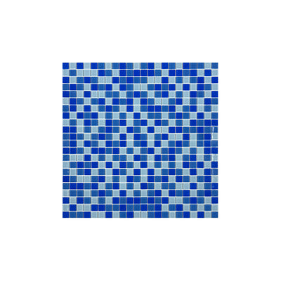 White & Sky Blue & Cobalt Blue Mixed Crystal Glass Mosaic -Swimming Pool Tile