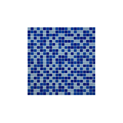 Light Blue &Cobalt Blue & Navy Blue Mixed Crystal Glass Mosaic -Swimming Pool Tile