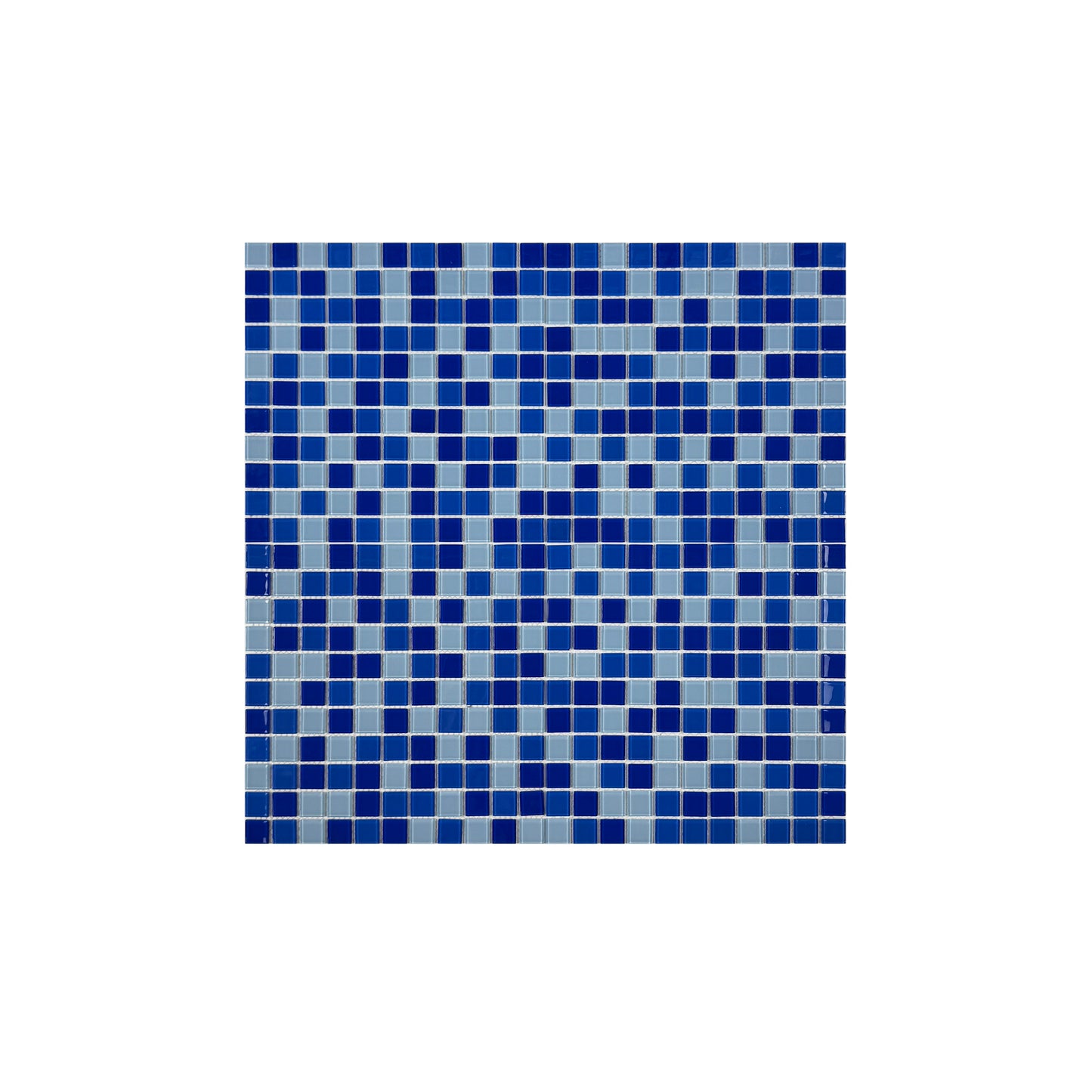 Sky Blue & French Blue & Sapphire Blue Mixed Crystal Glass Mosaic -Swimming Pool Tile