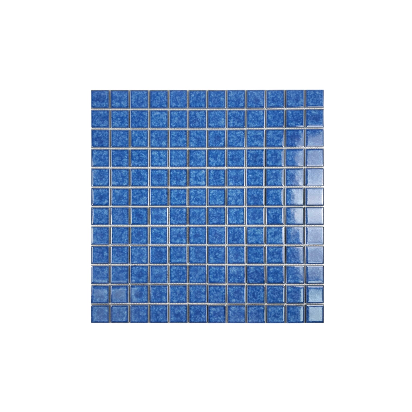 Ultra Marina Blue  Iced Flower Texture Crystalline Glazed Porcelain Mosaic -Swimming Pool Tile