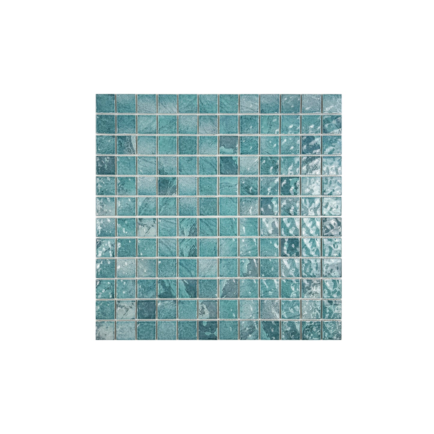 Tiffany blue & Light Blue Mixed Marble Design Porcelain Mosaic-Swimming Pool Tile
