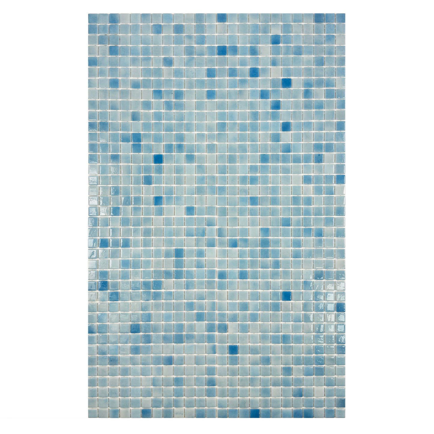 French Blue  Recycled Glass Mosaic -Swimming Pool Tile