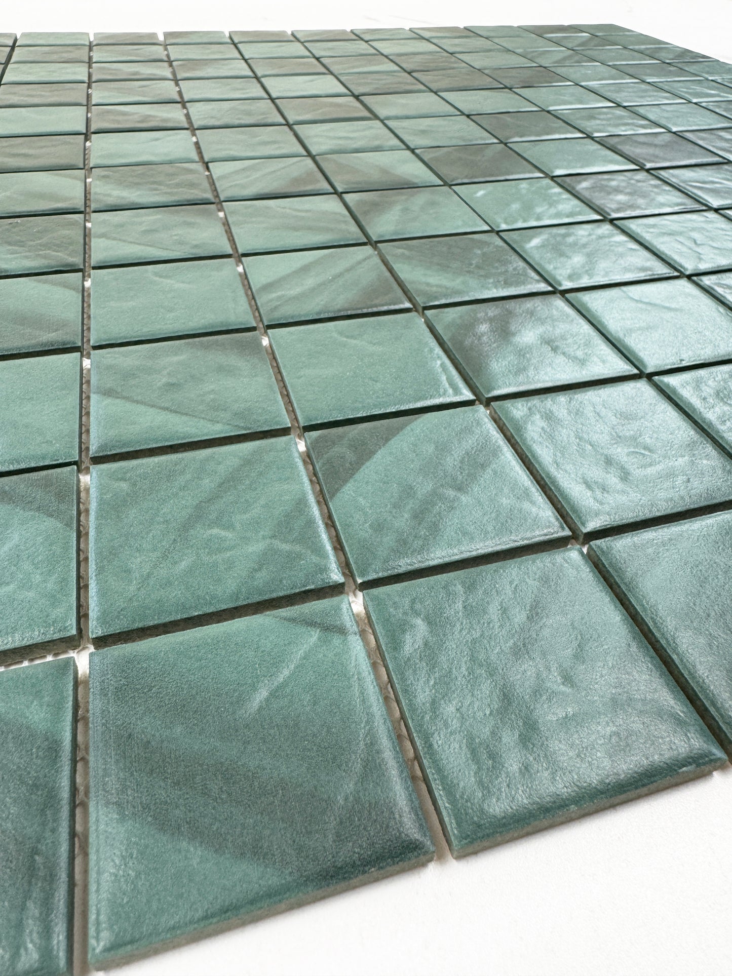 Mozambico Forest Green Stone Pattern Porcelain Mosaic-Swimming Pool Tile