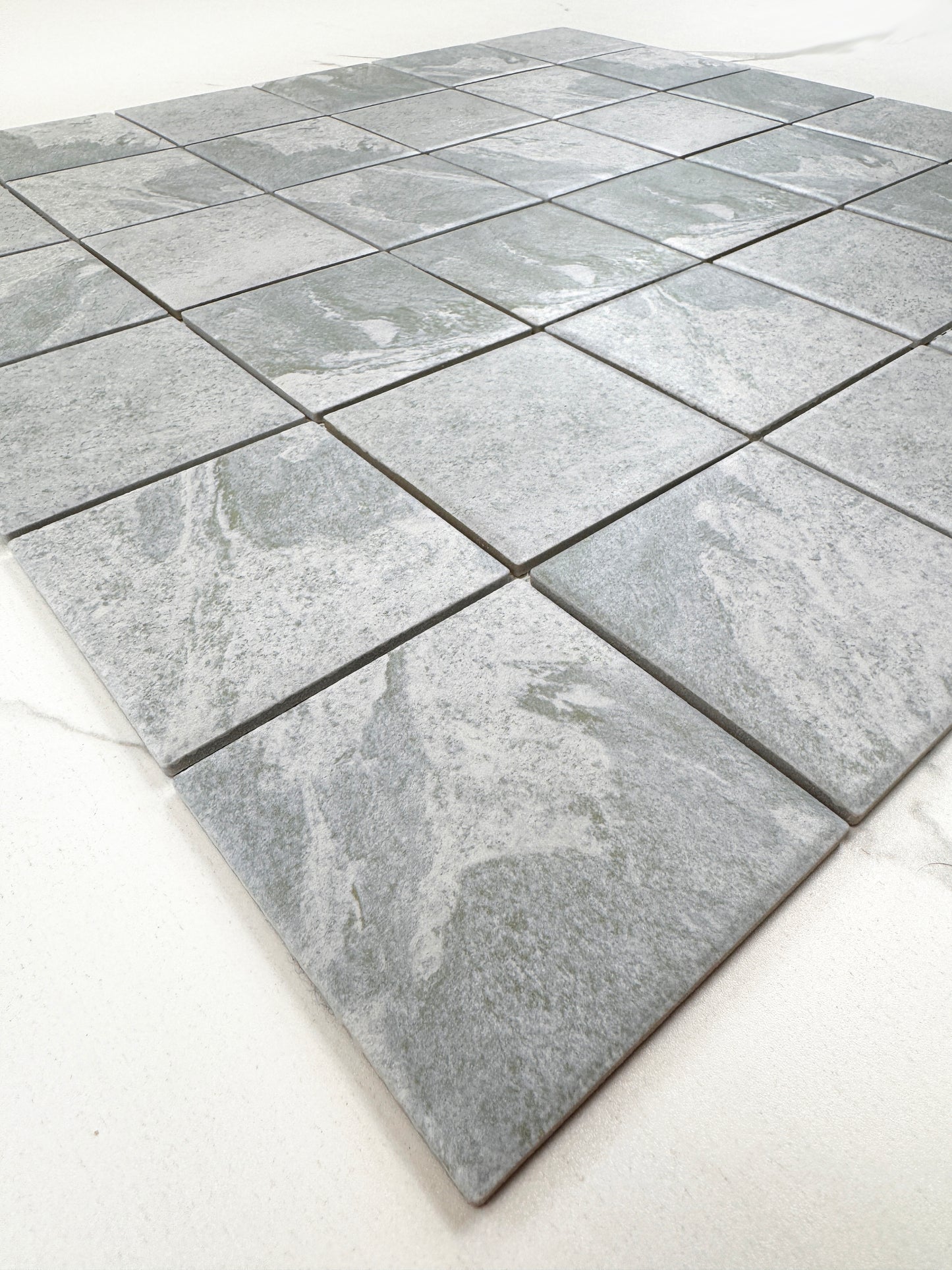 Glacier Grey Stone Pattern Porcelain Mosaic-Swimming Pool Tile
