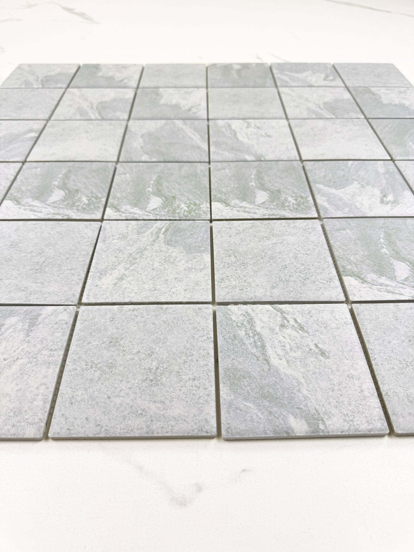Glacier Grey Stone Pattern Porcelain Mosaic-Swimming Pool Tile