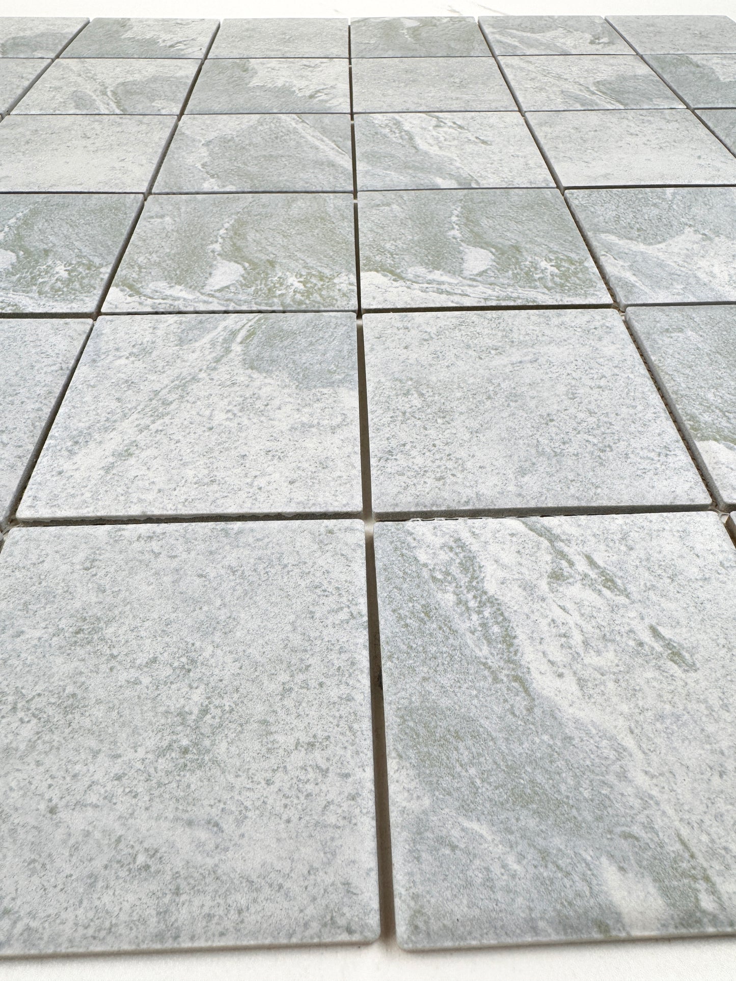 Glacier Grey Stone Pattern Porcelain Mosaic-Swimming Pool Tile