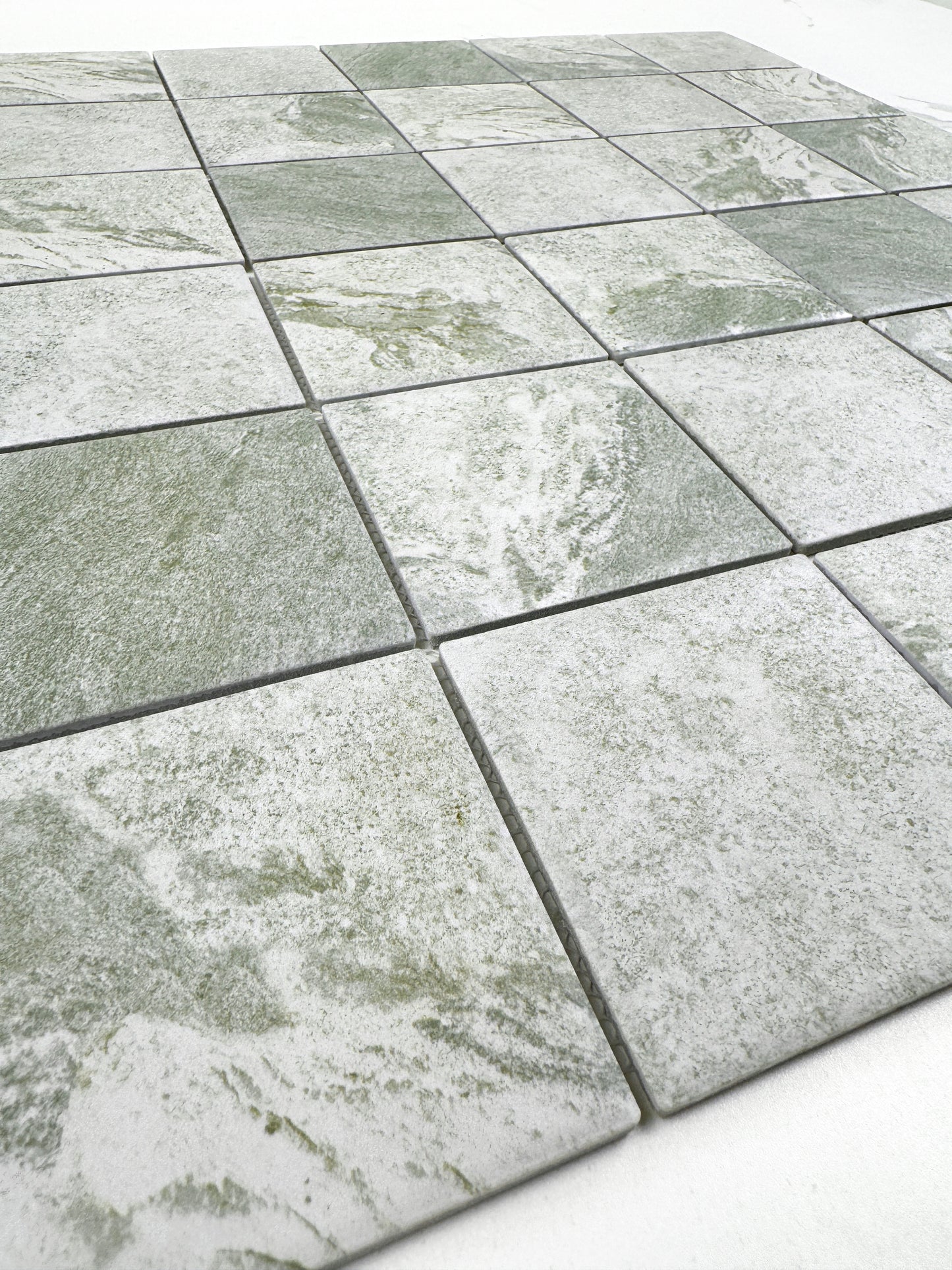 Light Beige Stone Pattern Flate Surface Porcelain Mosaic-Swimming Pool Tile