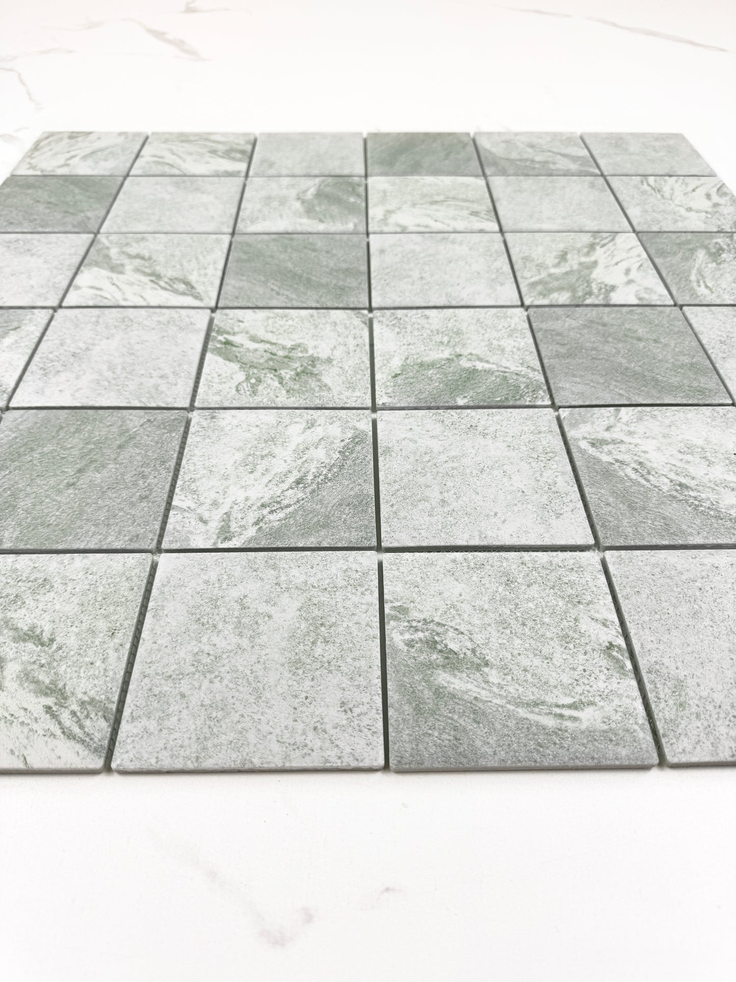 Light Beige Stone Pattern Flate Surface Porcelain Mosaic-Swimming Pool Tile