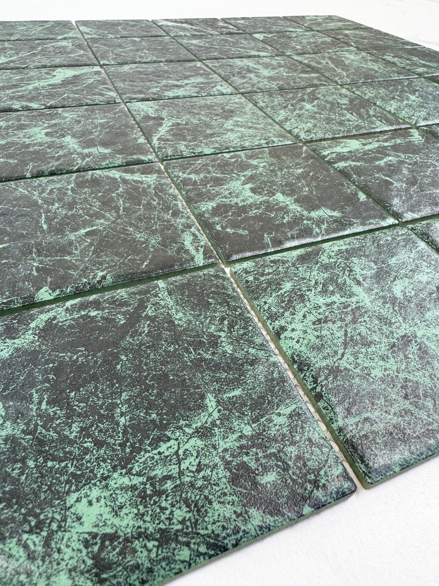 Green Big Flower Marble Pattern Porcelain Mosaic-Swimming Pool Tile