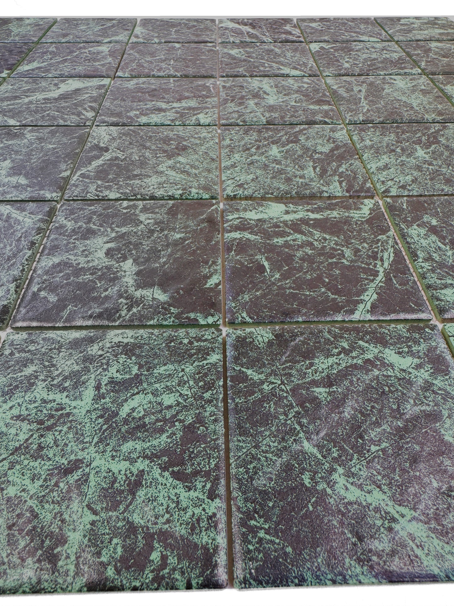 Green Big Flower Marble Pattern Porcelain Mosaic-Swimming Pool Tile