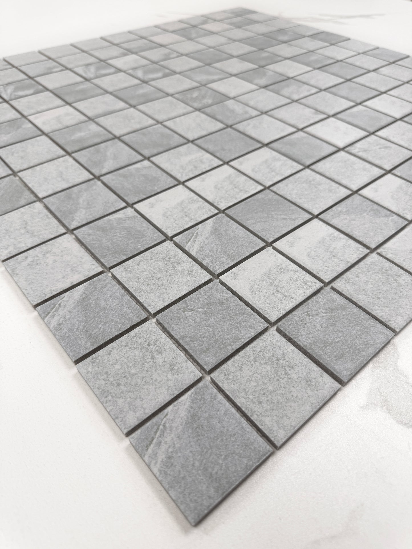 Glacier Grey Stone Pattern Porcelain Mosaic -Swimming Pool Tile