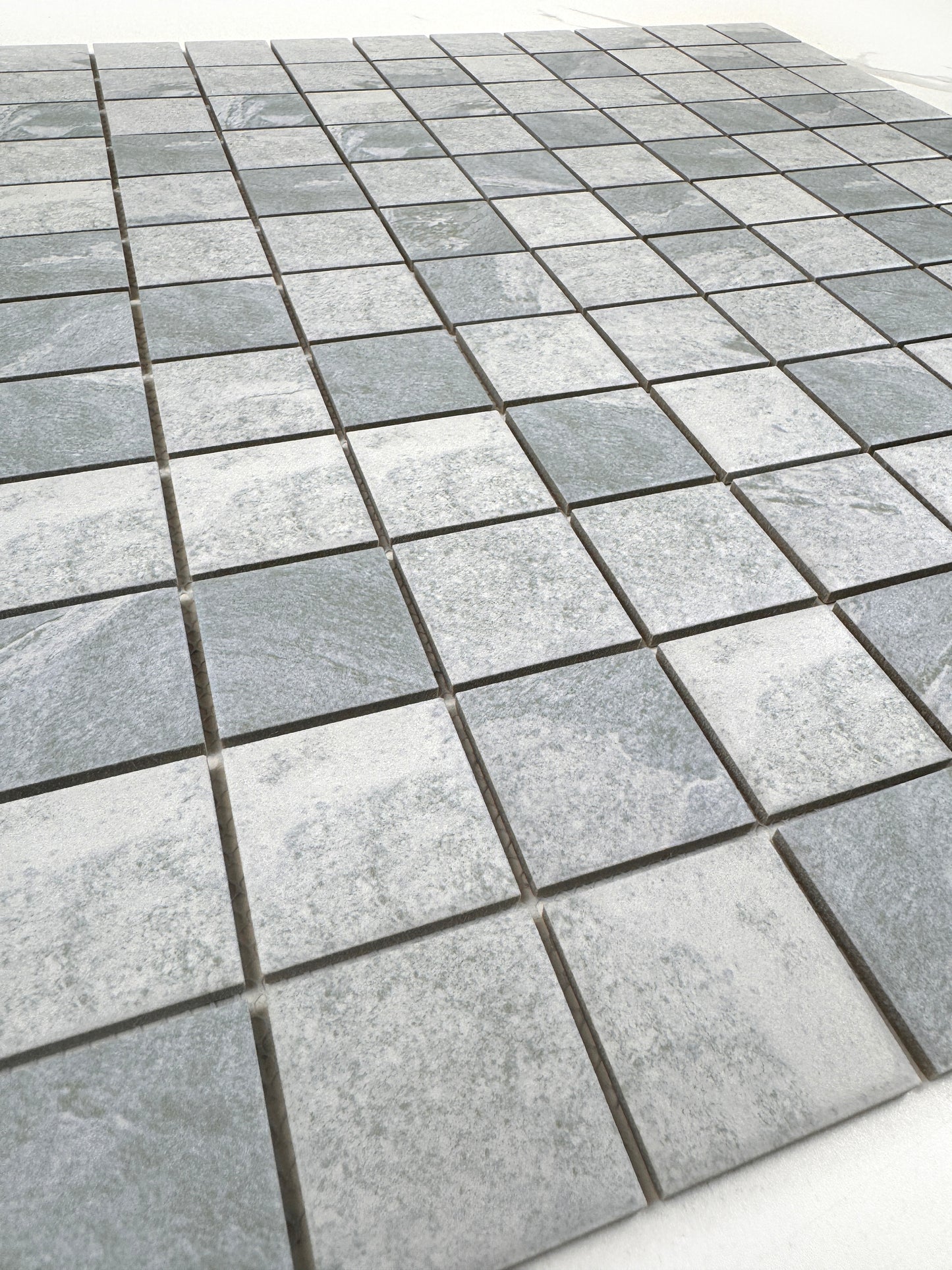 Glacier Grey Stone Pattern Porcelain Mosaic -Swimming Pool Tile