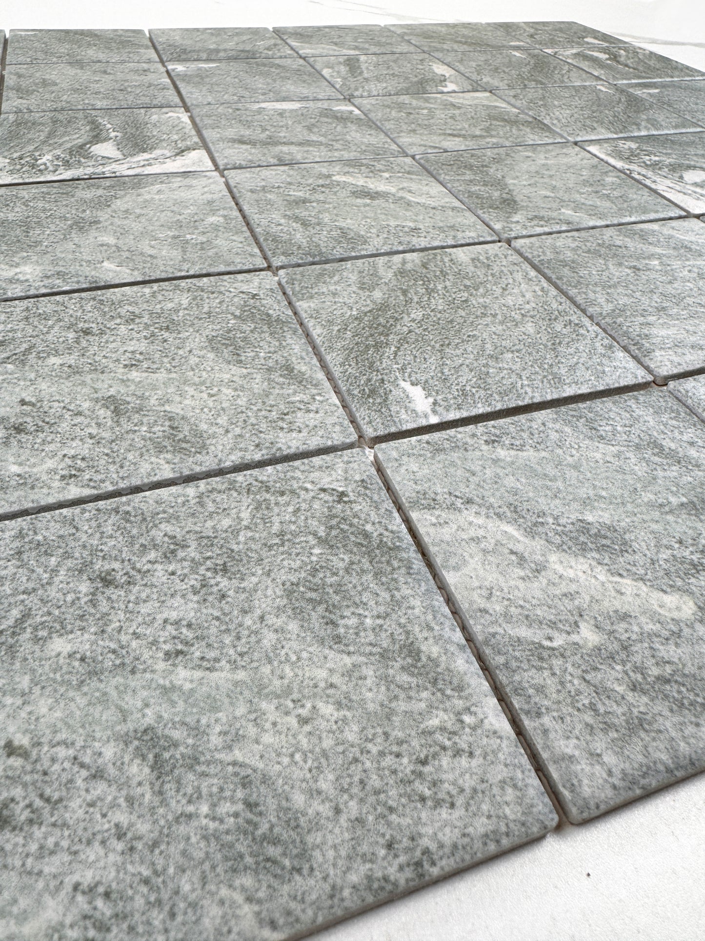 Myanmar Grey Stone Pattern Flate Surface Porcelain Mosaic-Swimming Pool Tile