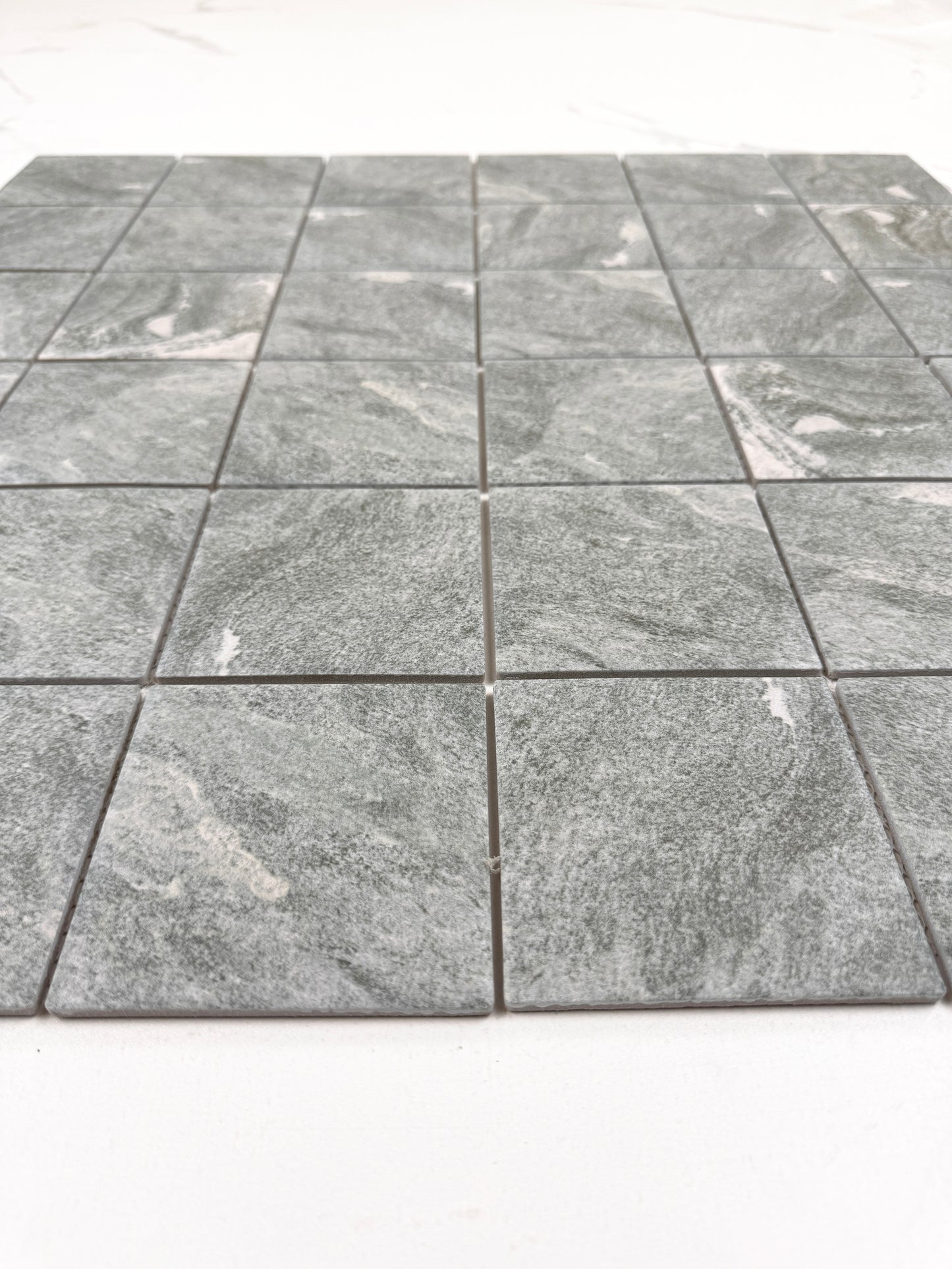 Myanmar Grey Stone Pattern Flate Surface Porcelain Mosaic-Swimming Pool Tile