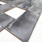 Spanish Timeless Tones  Charcoal Grey Glossy Ceramic Artisanal Tile