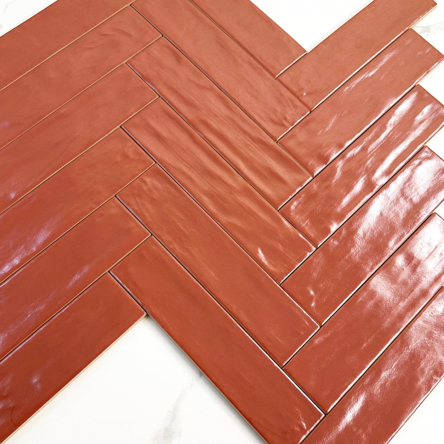 Red Ceramic Subway Tile-Artisanal Tile