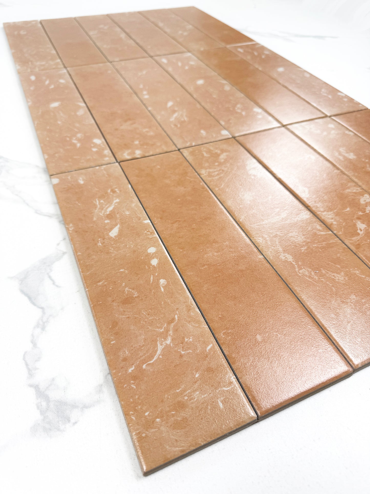 Terracotta & Clay Brown Mixed Porcelain Subway Tile- Artisanal Tile