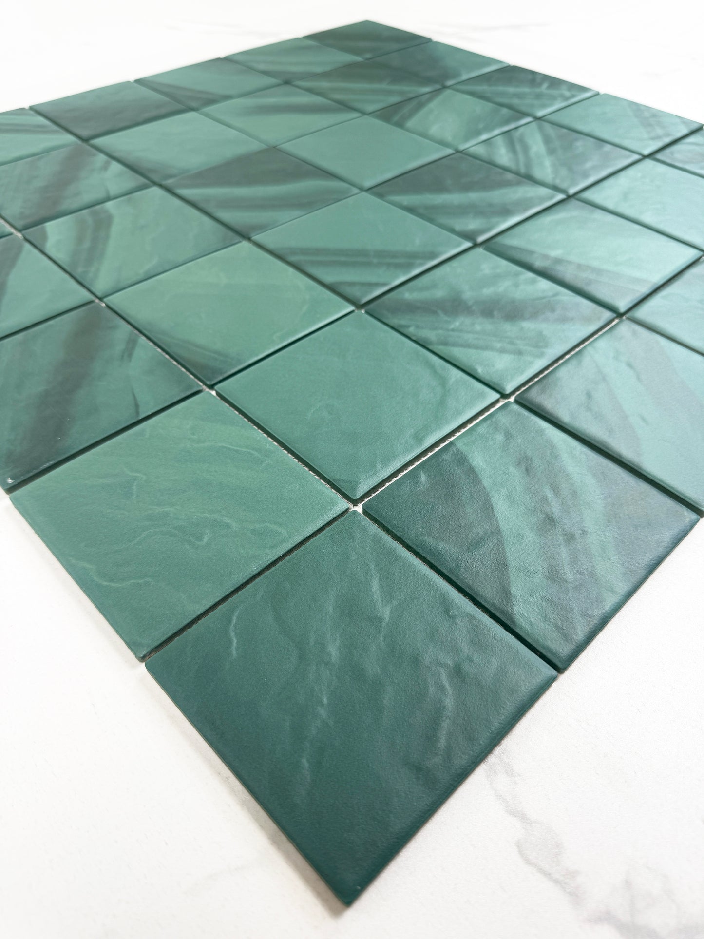 Mozambico Forest Green Stone Pattern Porcelain Mosaic-Swimming Pool Tile