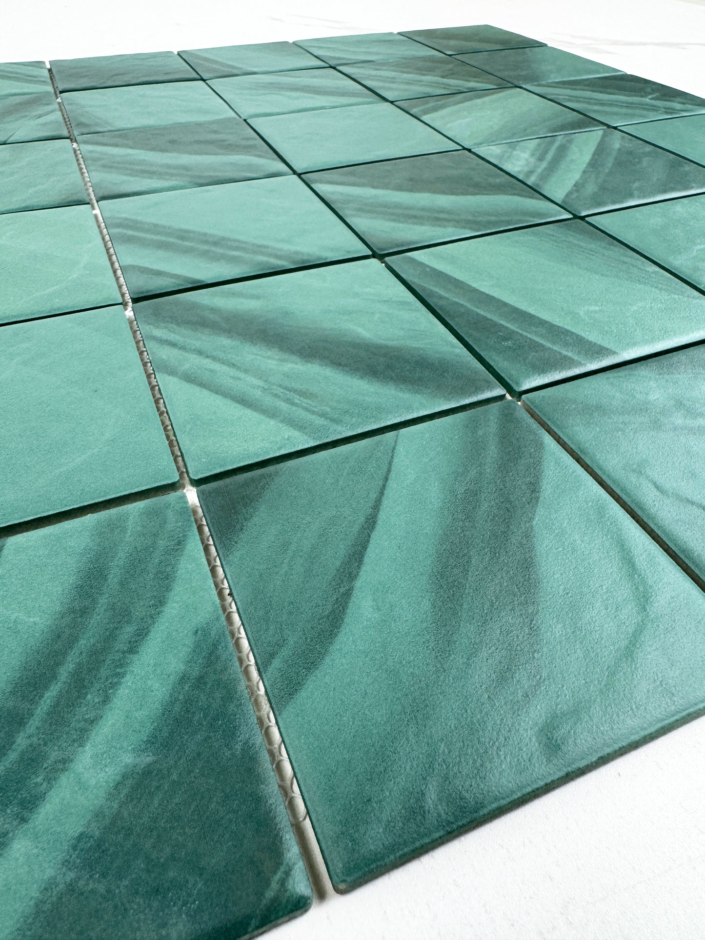 Mozambico Forest Green Stone Pattern Porcelain Mosaic-Swimming Pool Tile