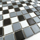 Azure Harmony Pewter Gray & Ash Gray& Warm White Ordinary Glazed Porcelain Mosaic