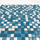 Azure Harmony Baby Blue & Light Blue & White Mixed Ordinary Glazed Porcelain Mosaic