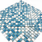 Azure Harmony Baby Blue & Light Blue & White Mixed Ordinary Glazed Porcelain Mosaic