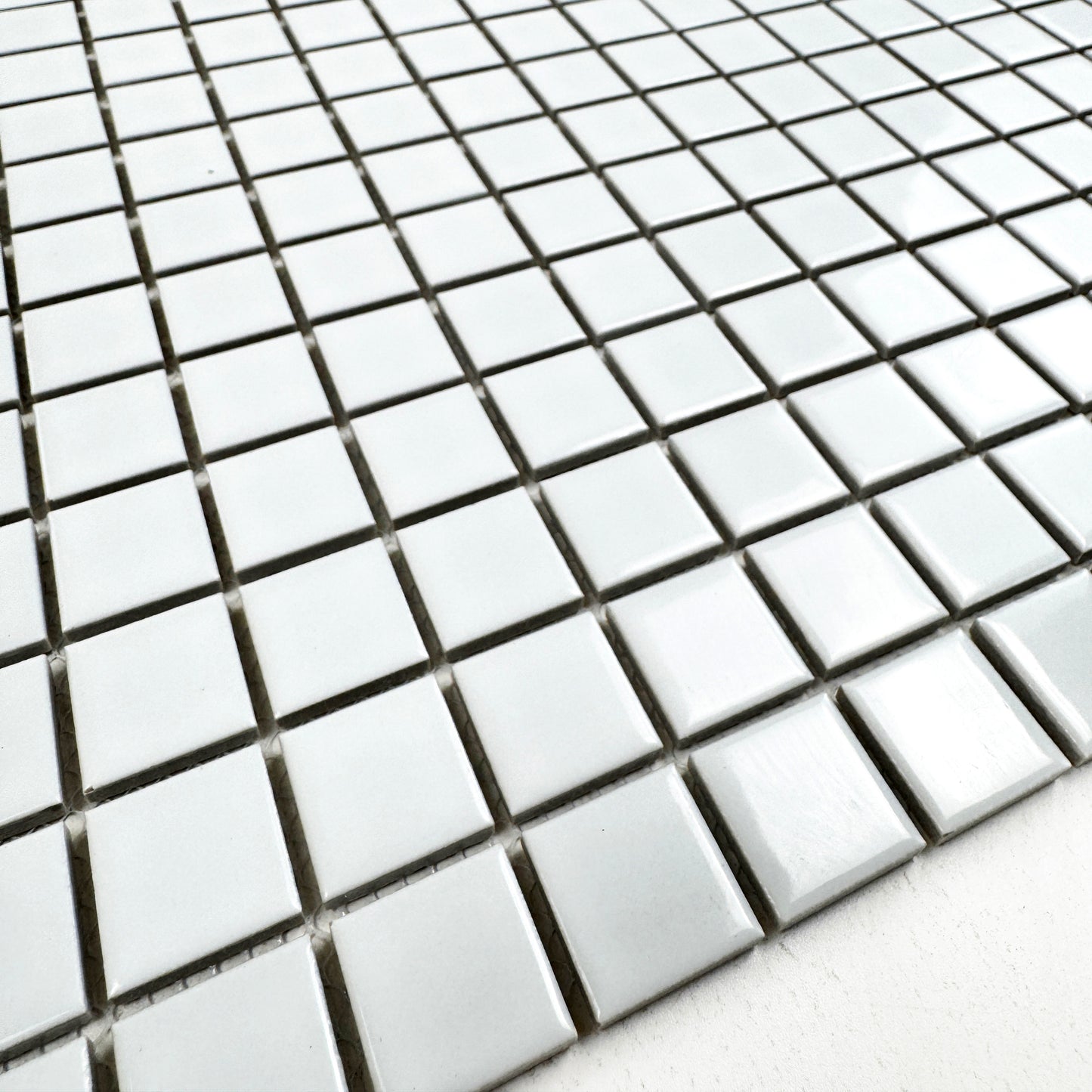 Azure Harmony White Ordinary Glazed Porcelain Mosaic