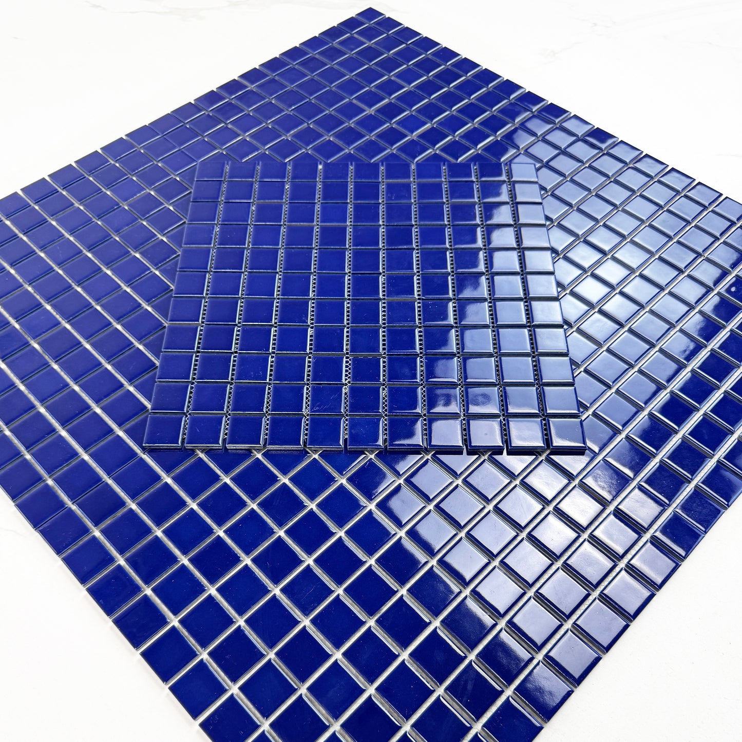 Azure Harmony Midnight Blue Ordinary Glazed Porcelain Mosaic