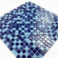 Azure Harmony Baby Blue & Navy Blue & Royal Blue Mixed Ordinary Glazed Porcelain Mosaic