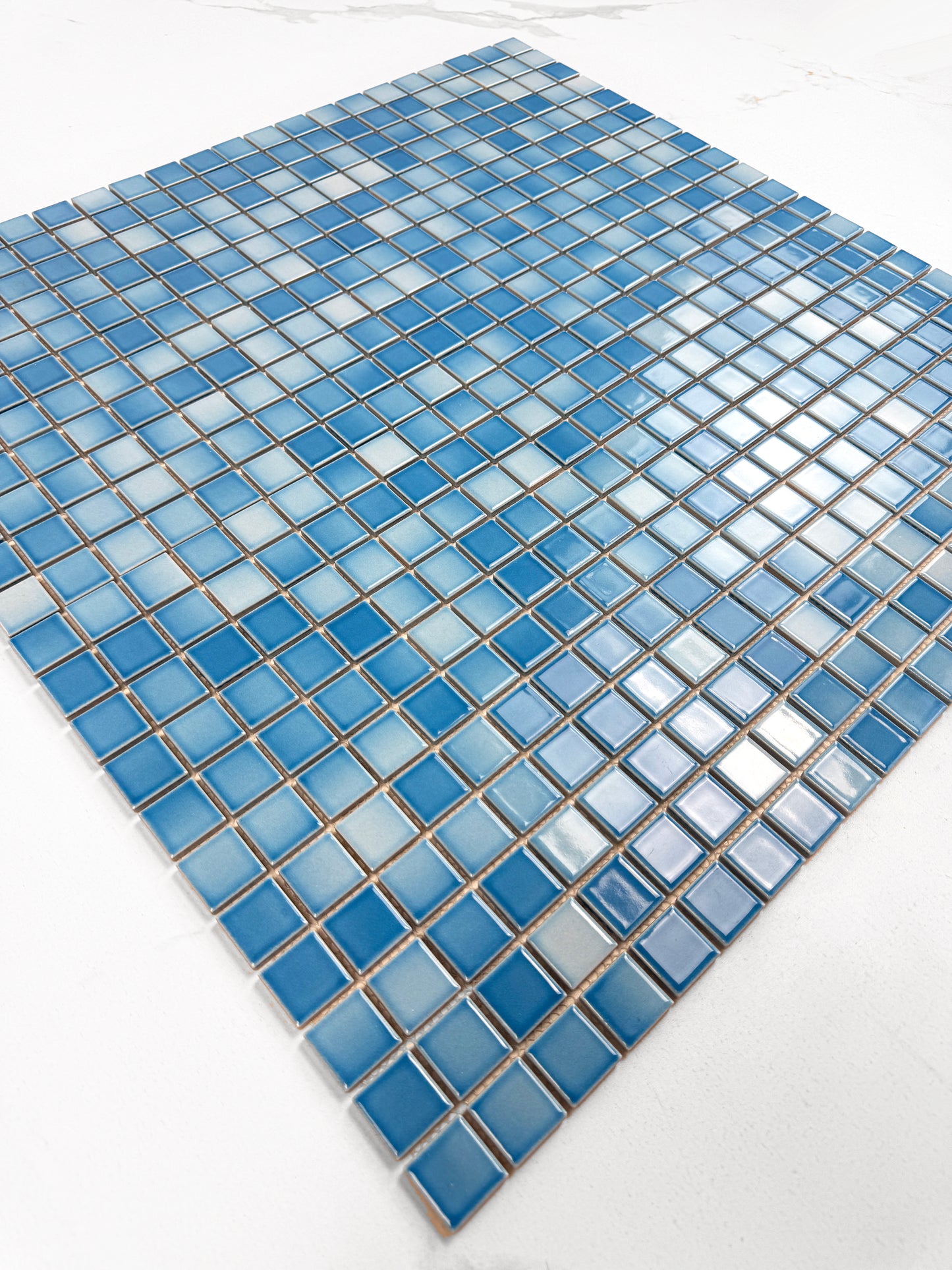 Light Blue Crystalline Glazed Porcelain Mosaic -Swimming Pool Tile