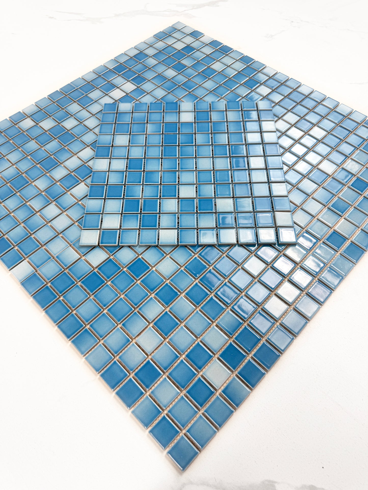Light Blue Crystalline Glazed Porcelain Mosaic -Swimming Pool Tile