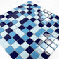 Azure Harmony Light Blue & Cobalt Blue & Midnight Blue Mixed  Ordinary Glazed Porcelain Mosaic