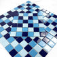 Azure Harmony Light Blue & Cobalt Blue & Midnight Blue Mixed  Ordinary Glazed Porcelain Mosaic