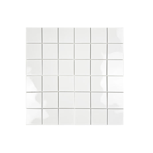 Azure Harmony White  Ordinary Glazed Porcelain Mosaic