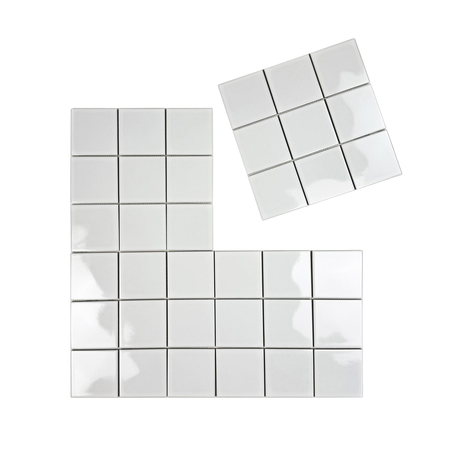 Azure Harmony White  Ordinary Glazed Porcelain Mosaic