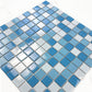 Azure Harmony Baby Blue & Sky Blue & Light Blue Mixed  Ordinary Glazed Porcelain Mosaic