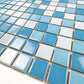 Azure Harmony Powder Blue &Baby Blue & Light Blue Mixed Ordinary Glazed Porcelain Mosaic