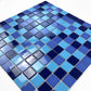 Azure Harmony Baby Blue & Cobalt Blue & Midnight Blue Mixed  Ordinary Glazed Porcelain Mosaic