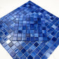 Noble Haven Mightnight Blue & Loyal Blue & Navy Blue & Neon Blue Mixed Cloud Hand-Drown Crystal Glass Mosaic