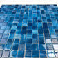 Noble Haven Yale Blue & Sapphire Blue & French Blue Mixed  Cloud Hand-Drown Crystal Glass Mosaic