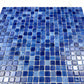 Noble Haven Mightnight Blue & Loyal Blue & Navy Blue & Neon Blue Mixed Cloud Hand-Drown Crystal Glass Mosaic