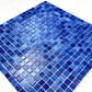 Noble Haven Mightnight Blue & Loyal Blue & Navy Blue & Neon Blue Mixed Cloud Hand-Drown Crystal Glass Mosaic