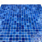 Noble Haven Loyal Blue & Navy Blue & Neon Blue Mixed Cloud Hand-Drown Crystal Glass Mosaic