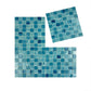 Noble Haven Sky Blue & French Blue Mixed Cloud Hand-Drown Crystal Glass Mosaic