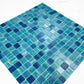 Noble Haven Tiffany Blue & French Blue & Light Blue Mixed Cloud Hand-Drown Crystal Glass Mosaic