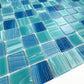 Noble Haven Tiffany Blue & French Blue & Light Blue Mixed Cloud Hand-Drown Crystal Glass Mosaic