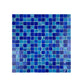 Noble Haven Aqua Blue & Klein Blue Mixed Cloud Hand-Drown Crystal Glass Mosaic