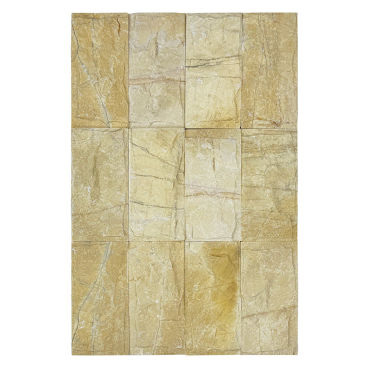 Palatial Sands Yellow Mushroom Marble Wall Cladding