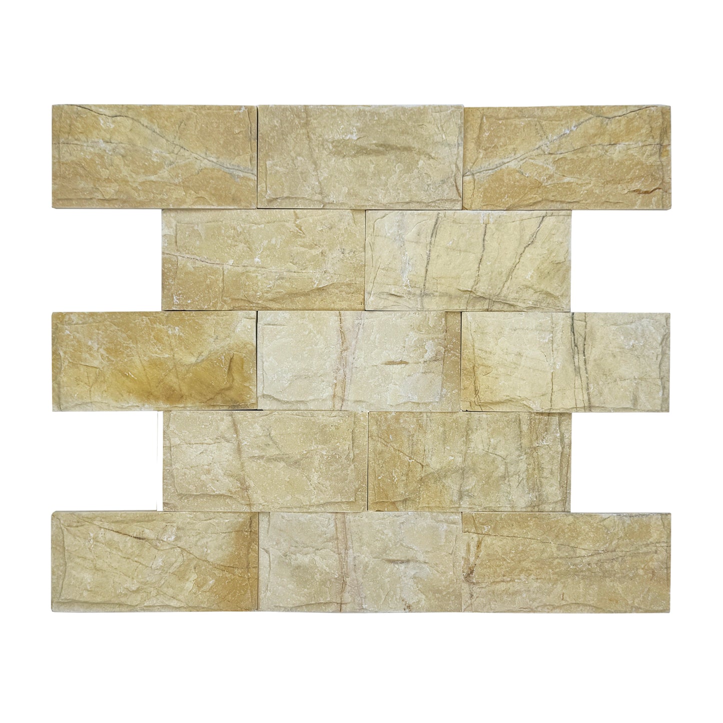 Palatial Sands Yellow Mushroom Marble Wall Cladding